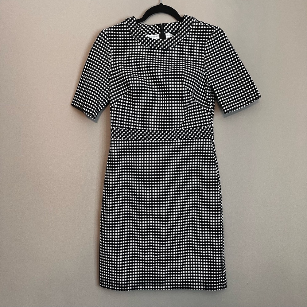 Banana Republic | Gingham sheath fitted dress Women’s size 4 office business